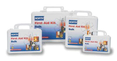 Honeywell North Safety Weatherproof Plastic Bulk First Aid Kit (Refillable), 25-Person Kit