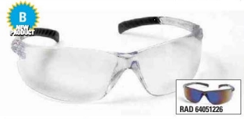 Radnor® Classic Plus Series Safety Glasses Gray Lens Charcoal Frame, Grey, Charcoal