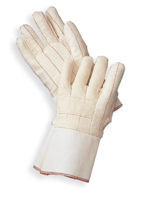 Radnor® 18oz Quilted Cotton Double Palm Gloves, Nap-Out, Gauntlet Wrist