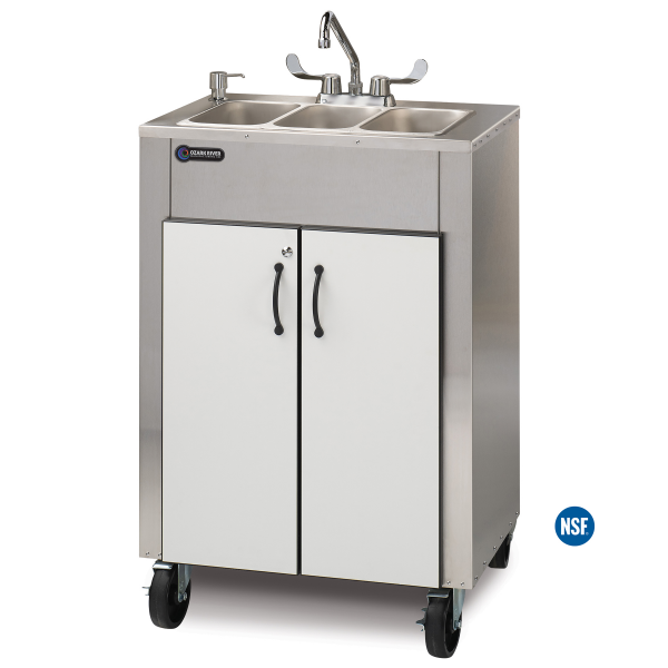 Ozark River Indoor Triple Basin Portable Hand Wash Sink (Elite Series)