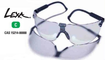 AOSafety® Lexa® Safety Glasses, Medium clear Lens, Slate Frame