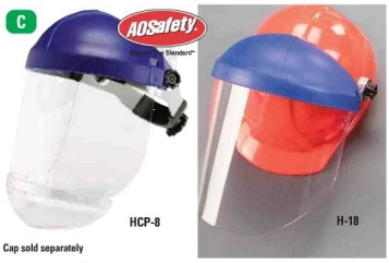 AOSafety® Tuffmaster® Headgear For Faceshields, H-18 Cap Mounted