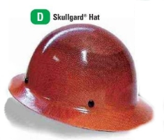 MSA Natural Tan Skullgard® Class G ANSI Type I Protective Caps and Hats, Hat w/Staz-On Suspension