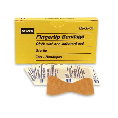 Honeywell North Safety Latex Free Cloth Adhesive Fingertip Bandage (10 Per Box)