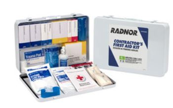 RADNOR® White Metal 50 Person Contractor First Aid Kit | All Safety ...