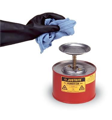 Justrite® Red Plunger Can For Flammables - 1 Gallon