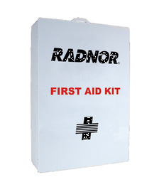 Radnor® Bulk Sturdy Metal First Aid Cabinets (Refillable), 25-person Cabinet, 10 1/2\