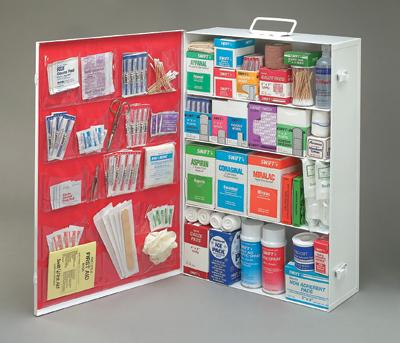 Radnor Industrial First Aid Cabinet 4 shelf