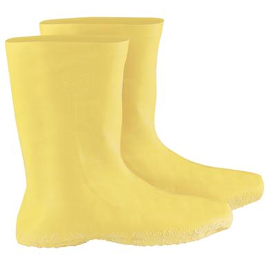 yellow latex boots