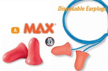 Honeywell® Max® Disposable Earplugs, Uncorded, Packaged 200 pr/Box