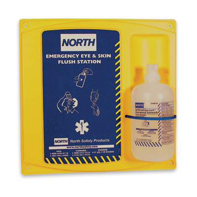 Honeywell North Safety Emergency Eye and Skin Flush Stations, Single Flush Station, 16 oz Bottle