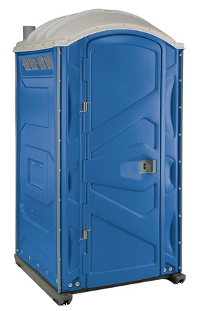 PolyJohn PJP3-1001 All Plastic Front Portable Restroom Blue